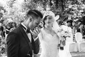 Real Wedding: Italian Riviera Wedding Roaring 20s themed Wedding