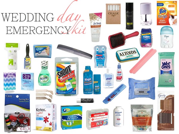 What to include in your wedding day emergency kit